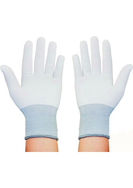 12 Çift Rastgele Renk Stili E 20,5X9CM Ev Işi Yaşam Sonbahar Ince Naylon Eldivenler Işçilik Iş Saf Beyaz Eldivenler - 12 Çift (Yurt Dışından) fırsatları