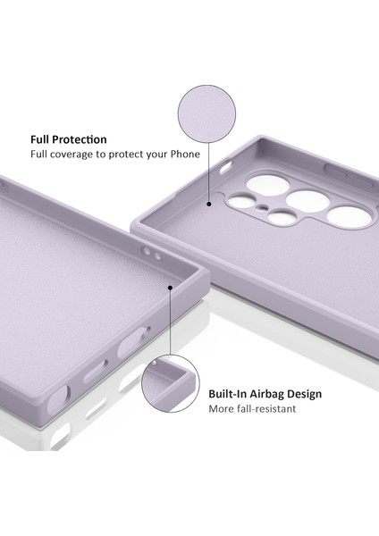 Galaxy S24 Ultra Kılıf Yüksek Kalite 3D Kamera Korumalı Içi Kadife Lansman Liquid Silikon Kapak