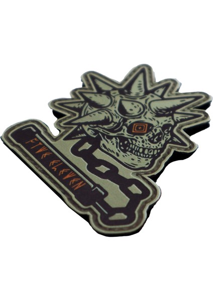 Kuru Kafalı Skull Mace Patch – 5.11 Yazılı Arma Yama Peç