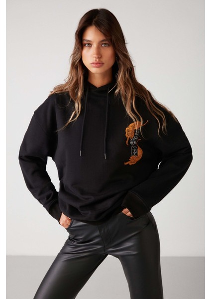 Agnese Regular Siyah Sweatshirt modelleri