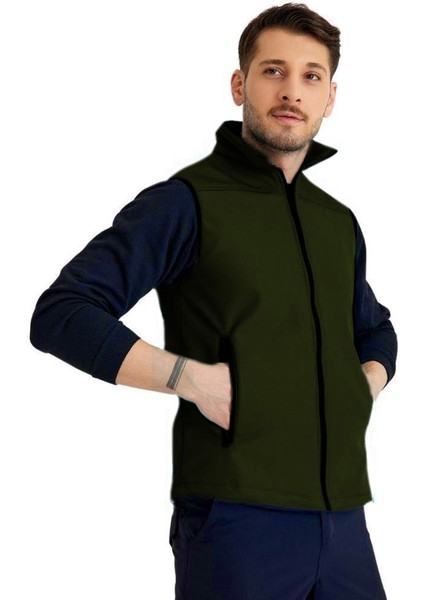 , Softshell Yelek, Haki 118E2225 Rüzgar Geçirmez