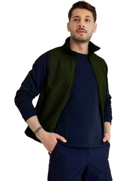 , Softshell Yelek, Haki 118E2225 Rüzgar Geçirmez
