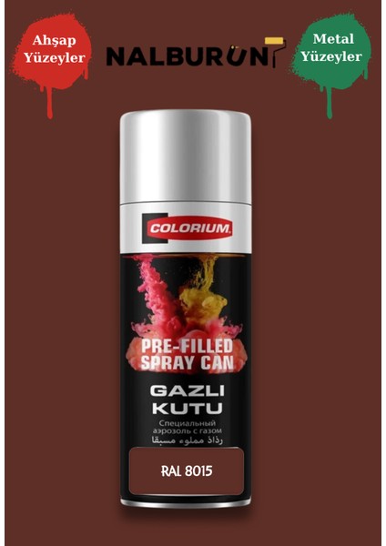 213 Ral Renkleri 400 ml Özel Renklendirilmiş Selülozik Parlak Sprey Boya