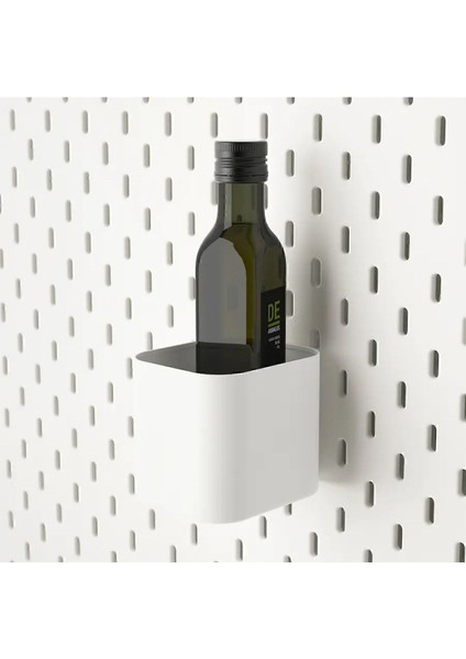 Skadıs 8x9 cm Beyaz Çok Amaçlı Pano Parçası Düzenleme ve Saklama Kutusu Modülü