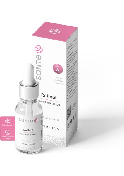 Yenileyici, Onarıcı ve Yaşlanma Karşıtı Retinol Serum 30 ml (%1 Retinol Ceramide Squalene)