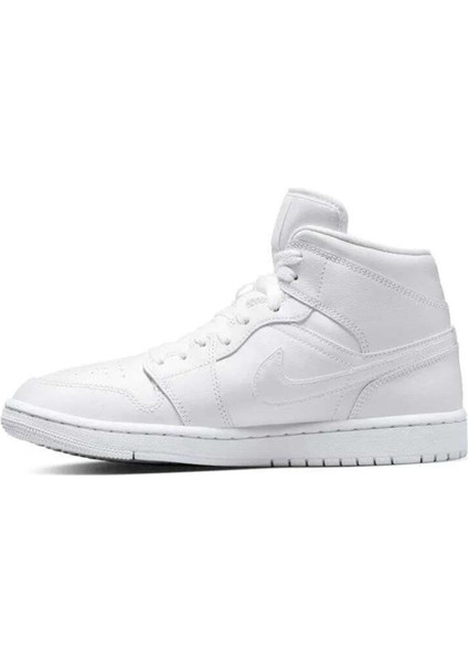 Air Jordan 1 Mid Unisex Leather Sneaker Hakiki Deri Bilekli Günlük Spor Ayakkabı Beyaz fiyatları