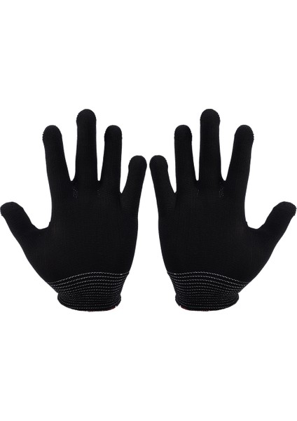 Siyah Tarzı 10 Çift 10 Çift Naylon Eldiven Beyazsiyah Iş Koruyucu Eldiven Kaymaz Elastik Eldiven El Işi Yıkanabilir Temizlik Aracı Bahçe Malzemeleri (Yurt Dışından)