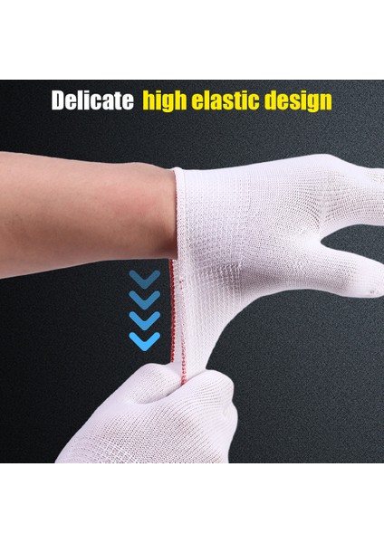 Siyah Tarzı 10 Çift 10 Çift Naylon Eldiven Beyazsiyah Iş Koruyucu Eldiven Kaymaz Elastik Eldiven El Işi Yıkanabilir Temizlik Aracı Bahçe Malzemeleri (Yurt Dışından) modelleri