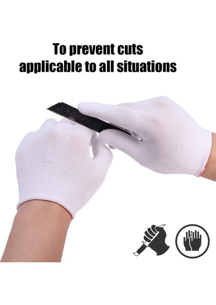 Siyah Tarzı 10 Çift 10 Çift Naylon Eldiven Beyazsiyah Iş Koruyucu Eldiven Kaymaz Elastik Eldiven El Işi Yıkanabilir Temizlik Aracı Bahçe Malzemeleri (Yurt Dışından) indirimleri
