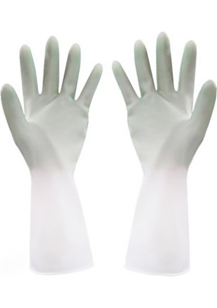 Yeşil Tarzı L 9cm 3parça Suya Dayanıklı Lastik Ince Temizlik Eldiveni Mutfak Bulaşıkları Için Latex Eldiven (Yurt Dışından)