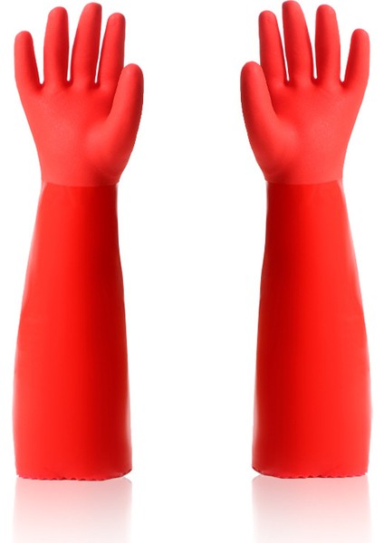 Kırmızı Stil 46CM Kadın Su Geçirmez Elastik Kauçuk Lateks Bulaşık Eldiveni Kaymaz Mutfak Dayanıklı Temizlik Ev Işleri Bulaşık Yıkama Araçları (Yurt Dışından) indirimleri