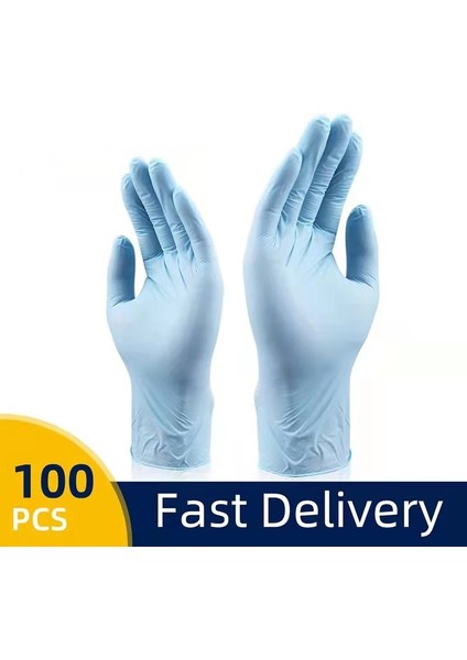 100 Adet Mavi Eldiven Stili S Beden 100 Paket Mavi Lateks Içermeyen Ev Su Geçirmez Nitril Eldiven Tek Kullanımlık Hayvan Bakımıaraba Tamiri Iş Eldivenleri (Yurt Dışından)