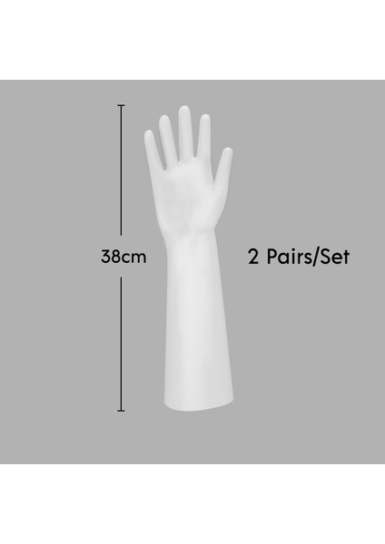 38CM-2 Çift Tarzı M Boyutu 2 Çift Set Nitril Eldiven Su Geçirmez Silikon Ev Işleri Mutfak Temizliği Bulaşık Yıkama Fırçalama RR2132 (Yurt Dışından)