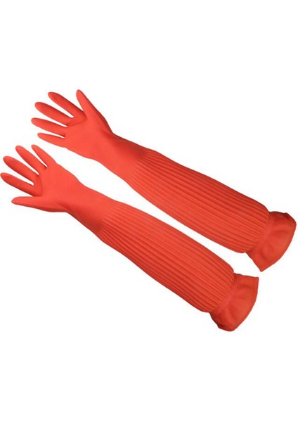 1 Çift 45CM-B Stili Kauçuk Eldivenler Akvaryum Balık Tankı Sanayi Kalın Koruyucu Eldivenler Su Geçirmez Rubber Eldivenler Bulaşık Eldivenleri (Yurt Dışından)