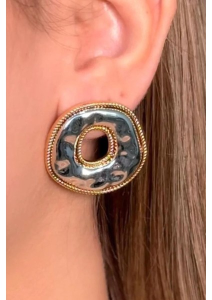 Chunky Yuvarlak Altın Küpe indirimleri