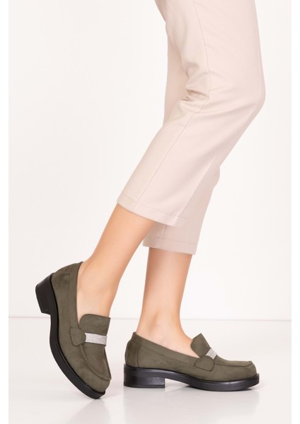 Günlük Hafif Oxford Loafer BEL.410 - Haki Süet - 40 fiyatları