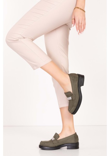 Günlük Hafif Oxford Loafer BEL.410 - Haki Süet - 40 modelleri