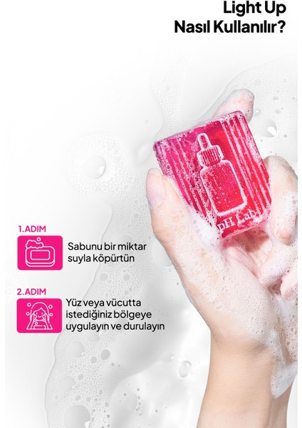 Light Up Cilt Aydınlatıcı Temizleme Barı, Cilt Leke Serumu Etkili Sabun, Leke Karşıtı