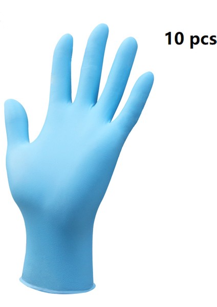 Mavi-10 Pcs Stili M Boyutu Nitril Plastik Bulaşık Yıkama Kozmetik Üniteler Temizlik Araçları Wostar Mutfak Ev Bahçe Ürün Eldiveni - Tek Kullanımlık Eldiven (Yurt Dışından)