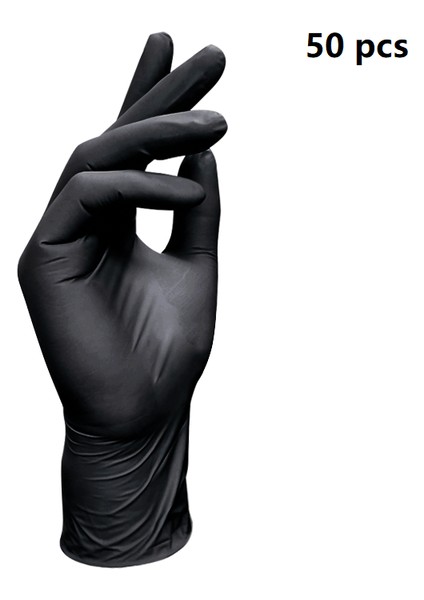 Siyah-50 Pcs Stili L Boyutu Nitril Plastik Bulaşık Yıkama Kozmetik Üniteler Temizlik Araçları Wostar Mutfak Ev Bahçe Ürün Eldiveni - Tek Kullanımlık Eldiven (Yurt Dışından)