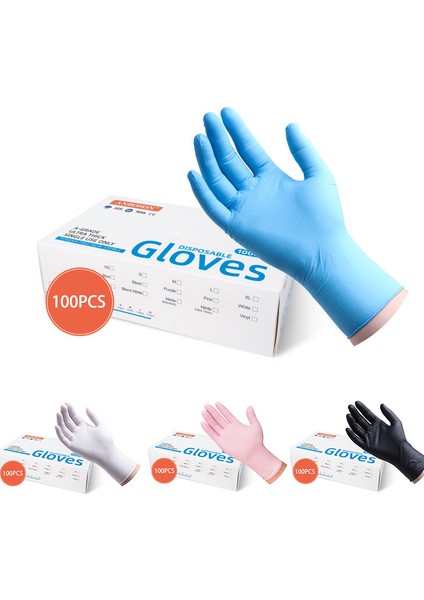 Siyah (Kalınlaştırmak) Tarzı S Beden Toz Olmayan Mutfak Ev Işleri Eldiven Yüksek Esneklik Kalınlaştırılmış Tek Kullanımlık Saf Nitril Eldiven Çifti (Yurt Dışından) fiyatları