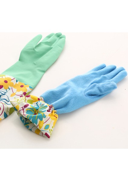 Gök Mavisi Tarzı L Boyutu Ev Eldiveni, Uzatılmış ve Kalınlaştırılmış Lateks Temizlik Eldiveni (Yurt Dışından) fırsatları