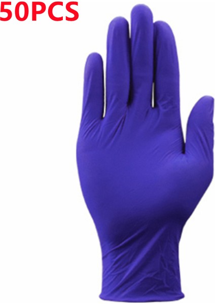 Lacivert 50PCS Tarzı M Boyutu Nitril Tek Kullanımlık Eldiven Endüstriyel Sınıf Lateks ve Tozsuz Vinil Eldiven Mekanik Temizlik Pişirme Güzellik Salonu Gıda Eldivenleri (Yurt Dışından)
