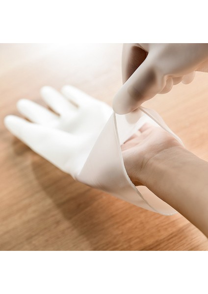 Boş Stil S Avuç Içi Genişliği 9cm Su Geçirmez Kauçuk Lateks Bulaşık Eldiveni Kaymaz Dayanıklı Mutfak Temizlik Ev Işleri Bulaşık Yıkama Araçları (Yurt Dışından)