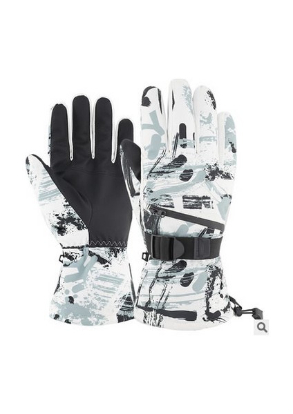 No.3 Tarzı Xl Boyutu Termal Kayak Eldiveni Erkek Kadın Kış Polar Su Geçirmez Sıcak Kar Kayak Eldiveni Parmak Dokunmatik Ekran Için Kayak Sürme (Yurt Dışından)