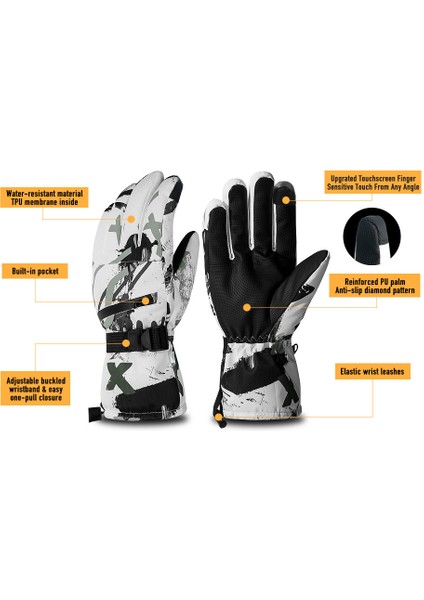 No.3 Tarzı Xl Boyutu Termal Kayak Eldiveni Erkek Kadın Kış Polar Su Geçirmez Sıcak Kar Kayak Eldiveni Parmak Dokunmatik Ekran Için Kayak Sürme (Yurt Dışından) indirimleri