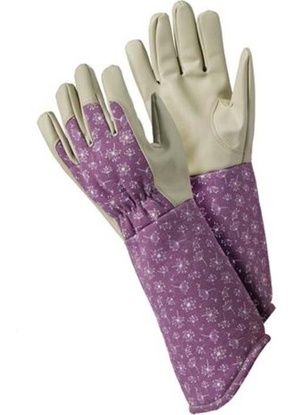 Mor Tarzı L Boyutu 1 Çift Dokunmatik Ekran Kadın Profesyonel Bahçe Işçisi Diken Geçirmez Çiçek Dikme Bahçe Eldiveni (Yurt Dışından)