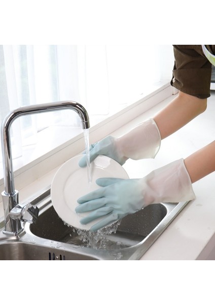 Pembe-1 Çift Tarzı M Boyutu Silikon Temizlik Eldivenleri Bulaşık Yıkama Temizlik Eldiveni Sünger Bulaşık Yıkama Eldiveni Temizlik Araçları - 2'li Paket (Yurt Dışından) fırsatları