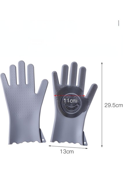 Açık Gri Tarzı Bulaşık Yıkama Temizlik Eldiveni Silikon Kauçuk Sünger Eldiven Ev Temizleyici Mutfak Fırçası Araçları Mutfak (Yurt Dışından) modelleri