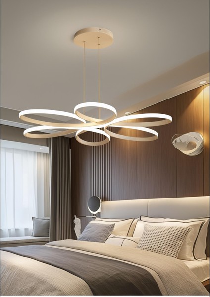 KRAYDINLATMA Papatya Ultra Beyaz Ledli Sarkıtma Modern Avize