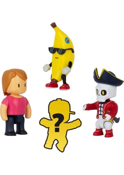 Stumble Guys 4'lü Mini Aksiyon Figür Seti - Ms Stumble - Capt Noheart – Banana Guy