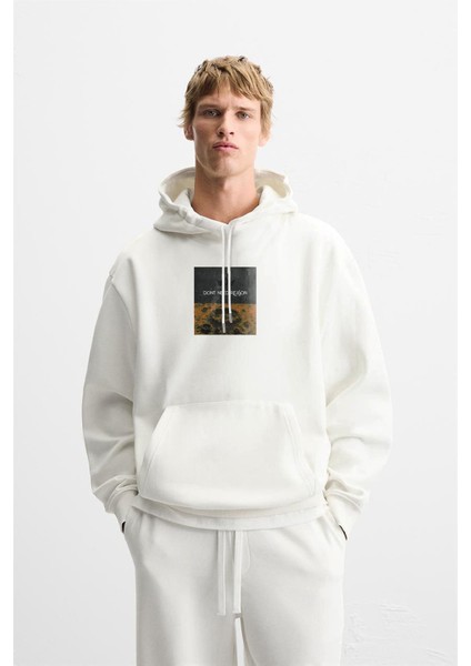 Kapuşonlu Dont Need Reason Baskılı Sweatshirt