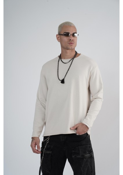 Pis Yaka Oversize Kalıp Erkek Sweatshirt