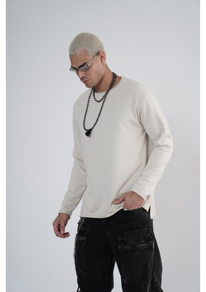 Pis Yaka Oversize Kalıp Erkek Sweatshirt