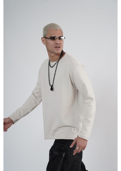 Pis Yaka Oversize Kalıp Erkek Sweatshirt