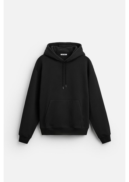 Kanguru Cepli Oversize Kalıp Unisex Düz Hoodie