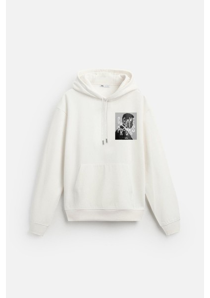 Kapuşonlu Oversize Kalıp Creative Proces Baskılı Hoodie modelleri