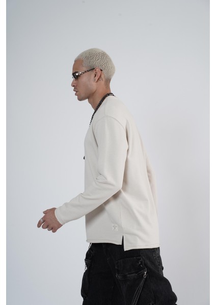 Pis Yaka Oversize Kalıp Erkek Sweatshirt