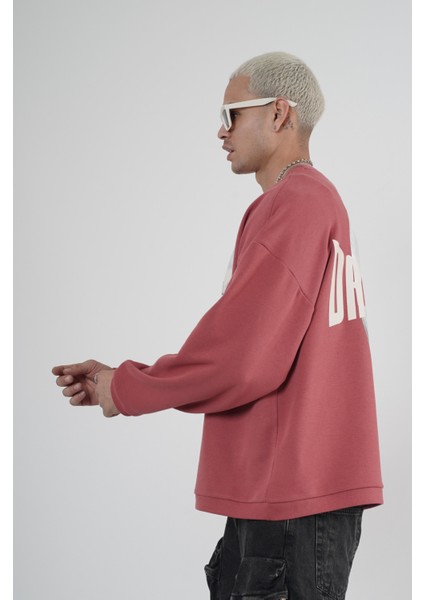 Bisiklet Yaka Darkness Baskılı Oversize Unisex Sweatshirt
