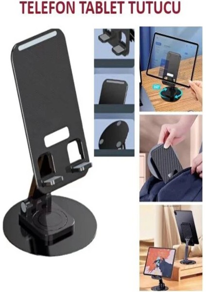 Muhasebeciler, Öğrenciler Için 360 ° Dönebilir Katlanabilir Telefon Tutucu Stand Yuvarlak Tabanlı