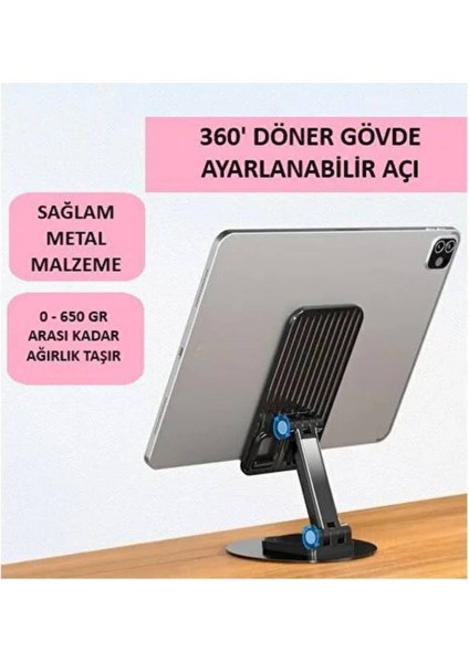 Muhasebeciler, Öğrenciler Için 360 ° Dönebilir Katlanabilir Telefon Tutucu Stand Yuvarlak Tabanlı