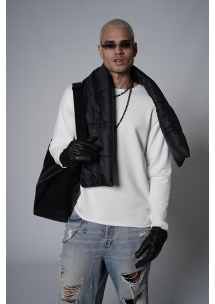 Pis Yaka Oversize Kalıp Erkek Sweatshirt