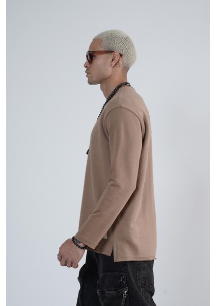 Pis Yaka Oversize Kalıp Erkek Sweatshirt