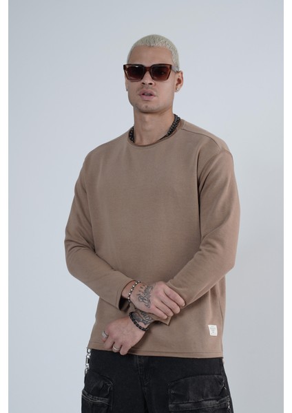 Pis Yaka Oversize Kalıp Erkek Sweatshirt