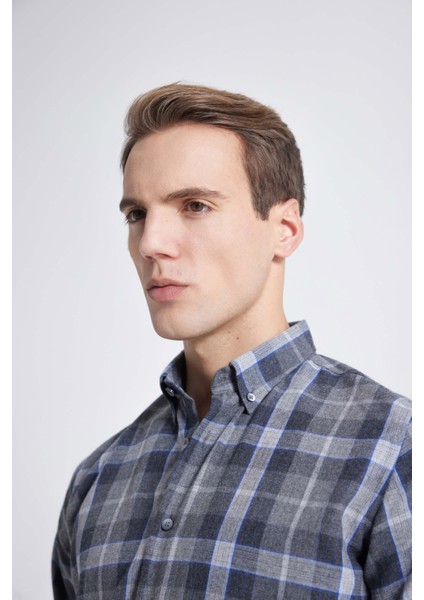 Ds Damat Slim Fit Gri Gabardin Gömlek fiyatları