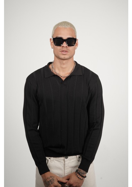 Fitilli Polo Yaka Kazak